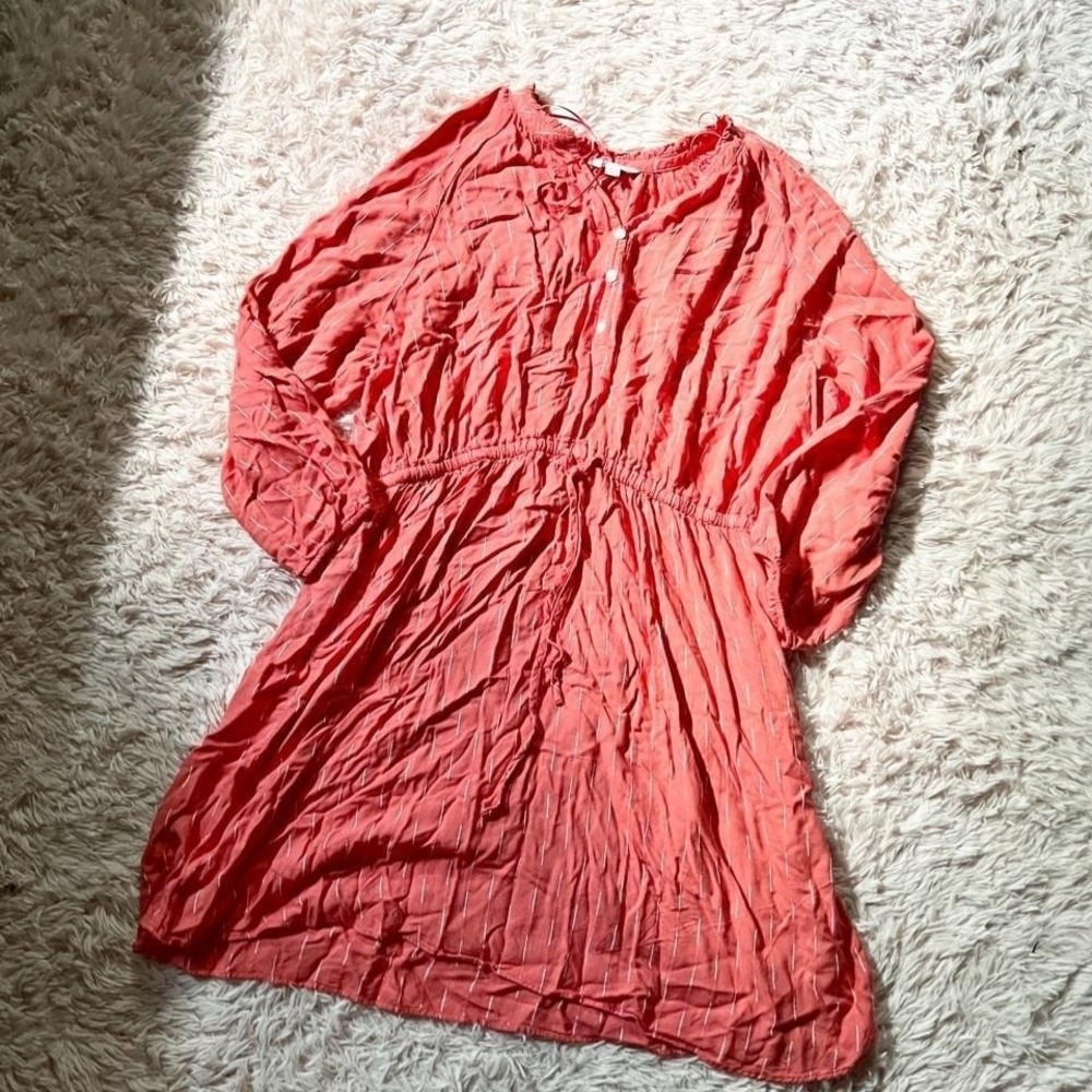 Boho Feminine Professional Casual Office Spring Minimalist Dress Womens XL Vivid